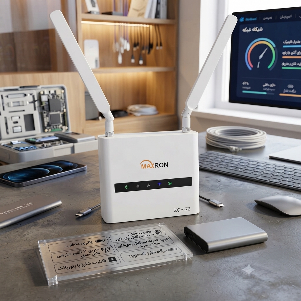 مودم سیمکارتی 4G مکسرون باطری دار -DP4200B
